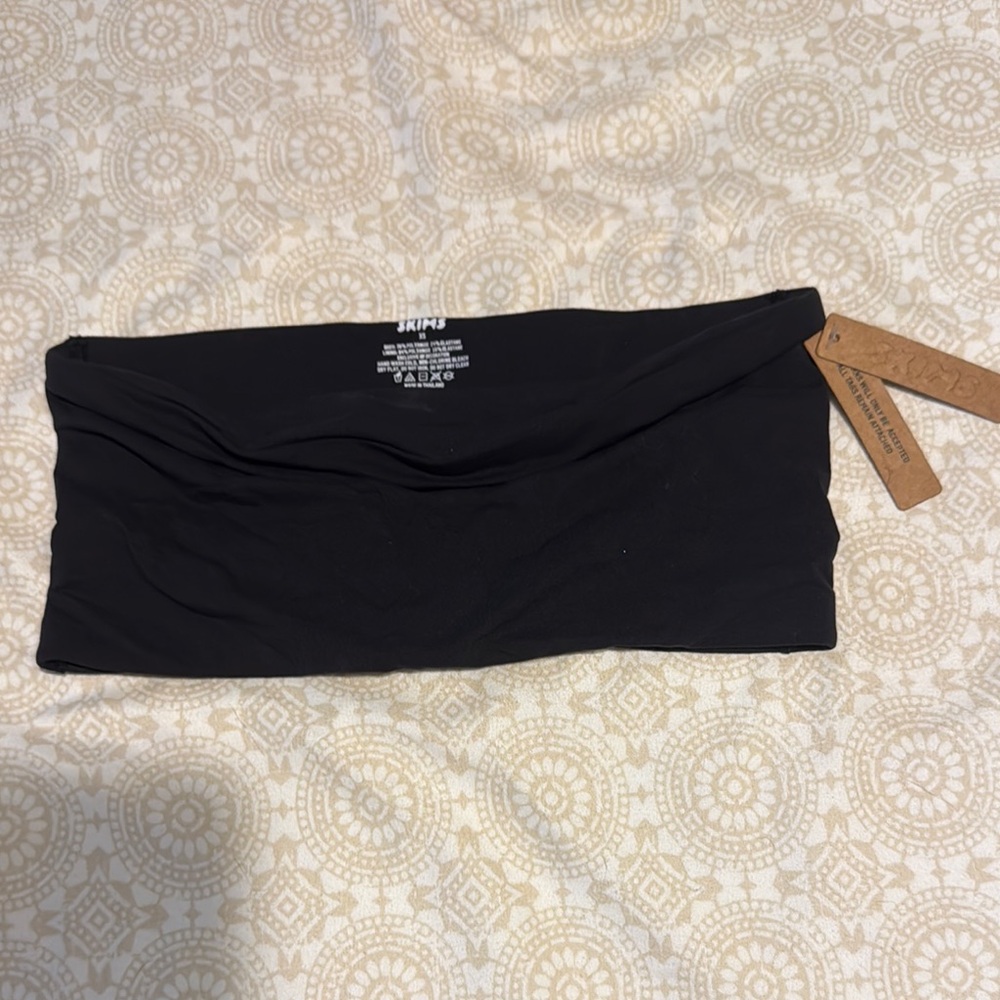SKIMS Black Bandeau Bra